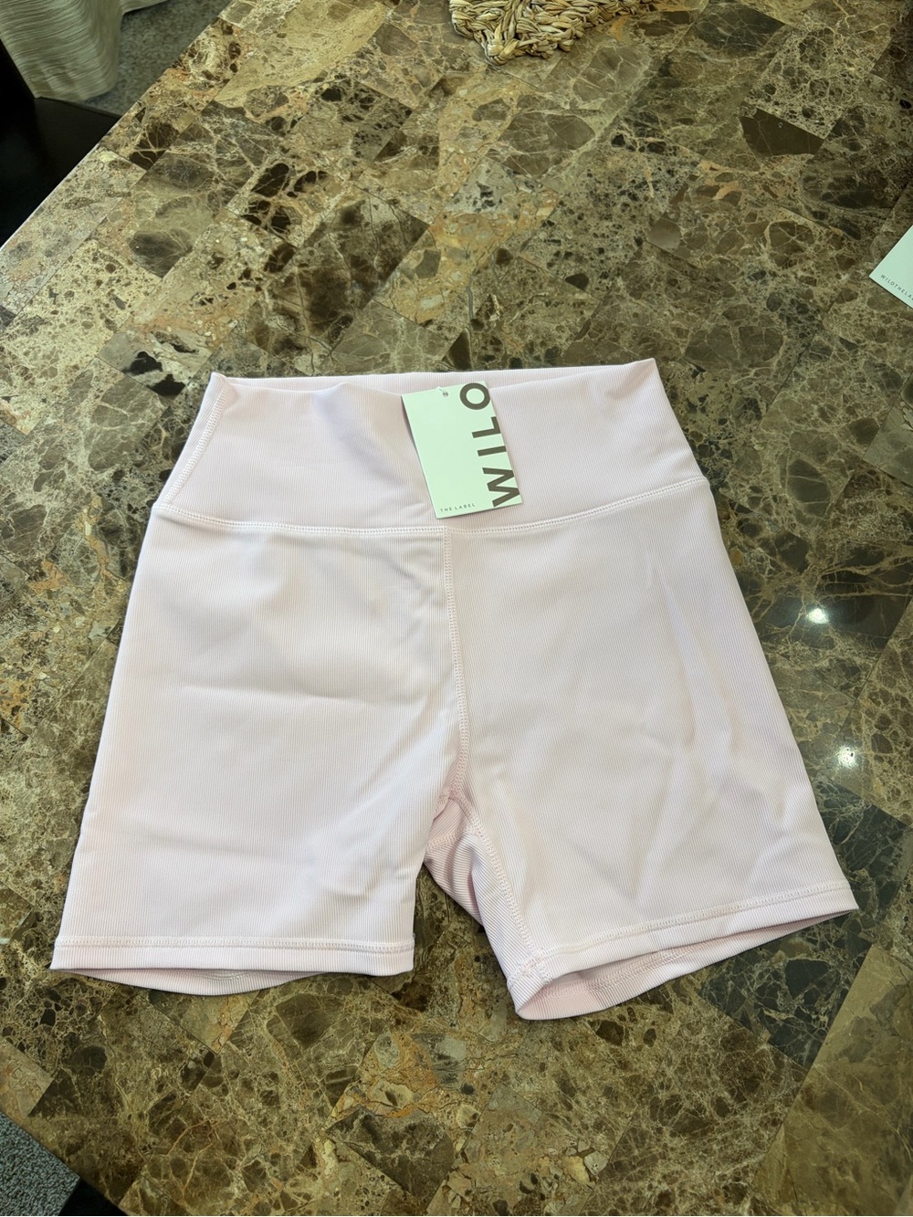 Wilo High-Waist Bike Shorts — Light Pink